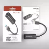 Axagon ADE-SR USB-A Gigabit Ethernet-adapter, bekabeld, USB, Ethernet, 1000 Mbit/s, zwart