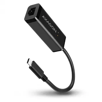 Axagon ADE-SRC USB-C Gigabit Ethernet-adapter, bekabeld, USB Type-C, Ethernet, 1000 Mbit/s, zwart
