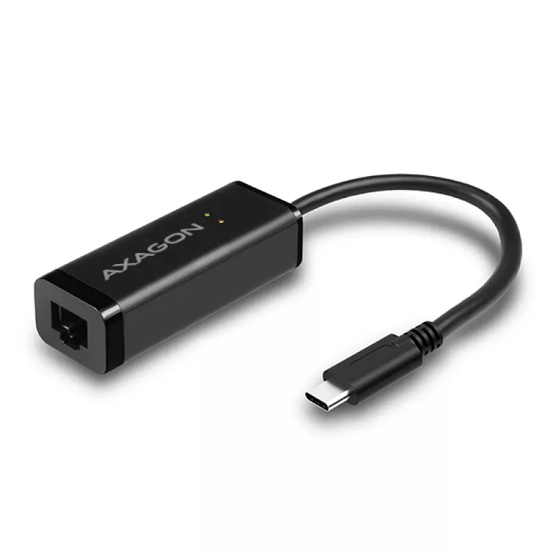 Axagon ADE-SRC USB-C Gigabit Ethernet-adapter, bekabeld, USB Type-C, Ethernet, 1000 Mbit/s, zwart
