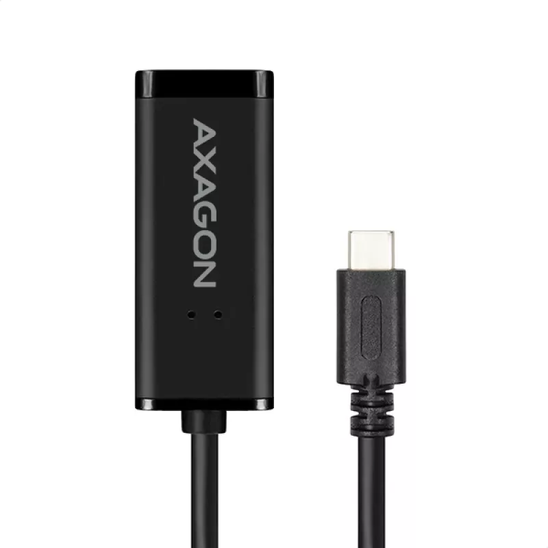 Axagon ADE-SRC USB-C Gigabit Ethernet-adapter, bekabeld, USB Type-C, Ethernet, 1000 Mbit/s, zwart