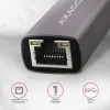 AXAGON USB 3.2 Gen 1 Type-A naar Gigabit Ethernet-adapter ADE-TR — 10/100/1000 Mbps, metaal titanium grijs, 5000 Mbit/s