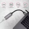 AXAGON USB 3.2 Gen 1 Type-A naar Gigabit Ethernet-adapter ADE-TR — 10/100/1000 Mbps, metaal titanium grijs, 5000 Mbit/s