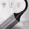 AXAGON USB 3.2 Gen 1 Type-A naar Gigabit Ethernet-adapter ADE-TR — 10/100/1000 Mbps, metaal titanium grijs, 5000 Mbit/s