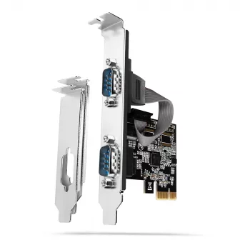 Axagon PCEA-S2N PCIe - 2x seriële poort 250 kbps adapter met SP & LP