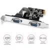 Axagon PCEA-S2N PCIe - 2x seriële poort 250 kbps adapter met SP & LP
