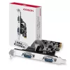 Axagon PCEA-S2N PCIe - 2x seriële poort 250 kbps adapter met SP & LP