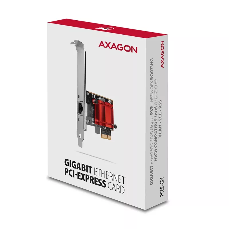 AXAGON PCEE-GIX PCIe Gigabit Ethernet-netwerkkaart, Intel I210-AT