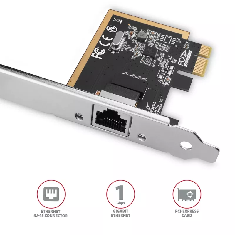 Axagon PCEE-GRF PCIe - Gigabit Ethernet-adapter Realtek 8111F incl. SP & LP