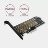 Axagon PCEM2-D PCIe x4 - M.2 NVMe M-Key + SATA B-Key slot-adapter met SP & LP