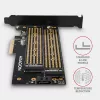 Axagon PCEM2-D PCIe x4 - M.2 NVMe M-Key + SATA B-Key slot-adapter met SP & LP