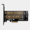 Axagon PCEM2-D PCIe x4 - M.2 NVMe M-Key + SATA B-Key slot-adapter met SP & LP