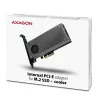 Axagon PCEM2-DC PCIe x4 - M.2 NVMe M-Key + SATA B-Key slot-adapter met koeler, SP & LP