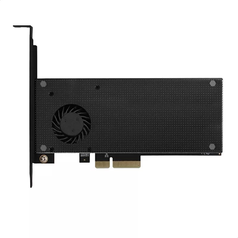 Axagon PCEM2-DC PCIe x4 - M.2 NVMe M-Key + SATA B-Key slot-adapter met koeler, SP & LP
