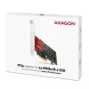 Axagon PCEM2-ND PCIe x8 - dubbele M.2 NVMe M-Key slot-adapter, RAID, dataswitch, met SP & LP