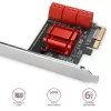 Interface-kaart AXAGON PCES-SA6 — PCIe naar SATA (ASM1166), 6 Gbit/s, full-height/low-profile, intern