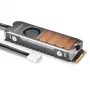 Axagon CLR-M2FAN koperen koelblok met ventilator voor enkelzijdige en dubbelzijdige M.2-SSD's, maat 2280, hoogte 13 mm.