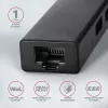 Axagon HMA-GL3A multiport-hub USB 3.0 Type-A Gigabit-LAN 3x USB-A microSD bedraad USB 3.2 Gen 1 (3.1 Gen 1) Type-A zwart