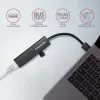 Axagon HMA-GL3A multiport-hub USB 3.0 Type-A Gigabit-LAN 3x USB-A microSD bedraad USB 3.2 Gen 1 (3.1 Gen 1) Type-A zwart