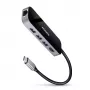 Axagon HMC-6GL USB 3.2 Gen 1 hub, 3x USB-A, HDMI 4K/30Hz, RJ-45, PD 100W, 20 cm USB-C-kabel