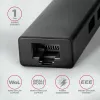 USB-C-hub Axagon HMC-GL3A 3x USB-A Gigabit-LAN zwart