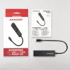 USB-C-hub Axagon HMC-GL3A 3x USB-A Gigabit-LAN zwart