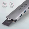 Axagon HMC-5 USB 3.2 Gen 1 hub, 2x USB-A, HDMI, SD/microSD, PD 100W, 20 cm USB-C-kabel