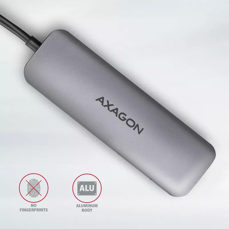 Axagon HMC-5 USB 3.2 Gen 1 hub, 2x USB-A, HDMI, SD/microSD, PD 100W, 20 cm USB-C-kabel