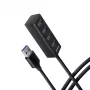 Axagon HUE-M1AL 4x USB 3.2 Gen 1 mini-hub, metaal, 1,2 m USB-A-kabel