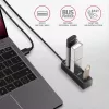 Axagon HUE-M1AL 4x USB 3.2 Gen 1 mini-hub, metaal, 1,2 m USB-A-kabel