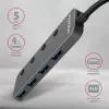 Axagon HUE-MSA Superspeed USB-A switch-hub 4x USB 3.0 actief - 20cm zwart USB 3.2 Gen 1 (3.1 Gen 1) Type-A 5000 Mbit/s grijs