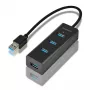 Axagon HUE-S2B 4x USB 3.0 CHARGING-hub, stroomvoorziening via micro-USB