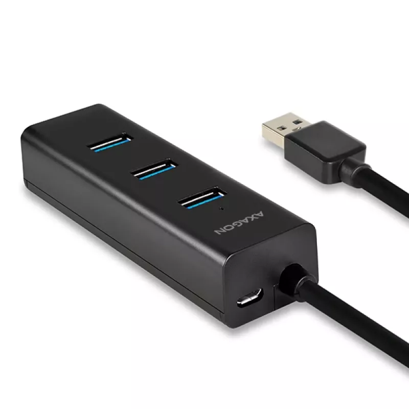 Axagon HUE-S2B 4x USB 3.0 CHARGING-hub, stroomvoorziening via micro-USB