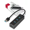 Axagon HUE-S2B 4x USB 3.0 CHARGING-hub, stroomvoorziening via micro-USB