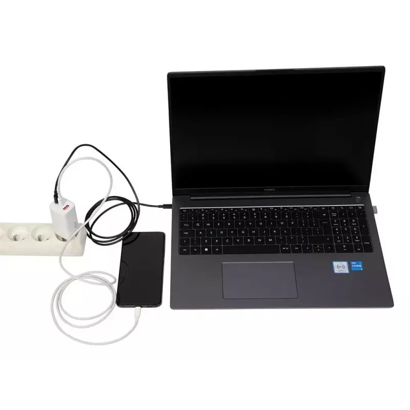 IBOX mobiele oplader ILUC65W, 65W, 2x USB-C + 1x USB-A, wit, 1,5 m kabel