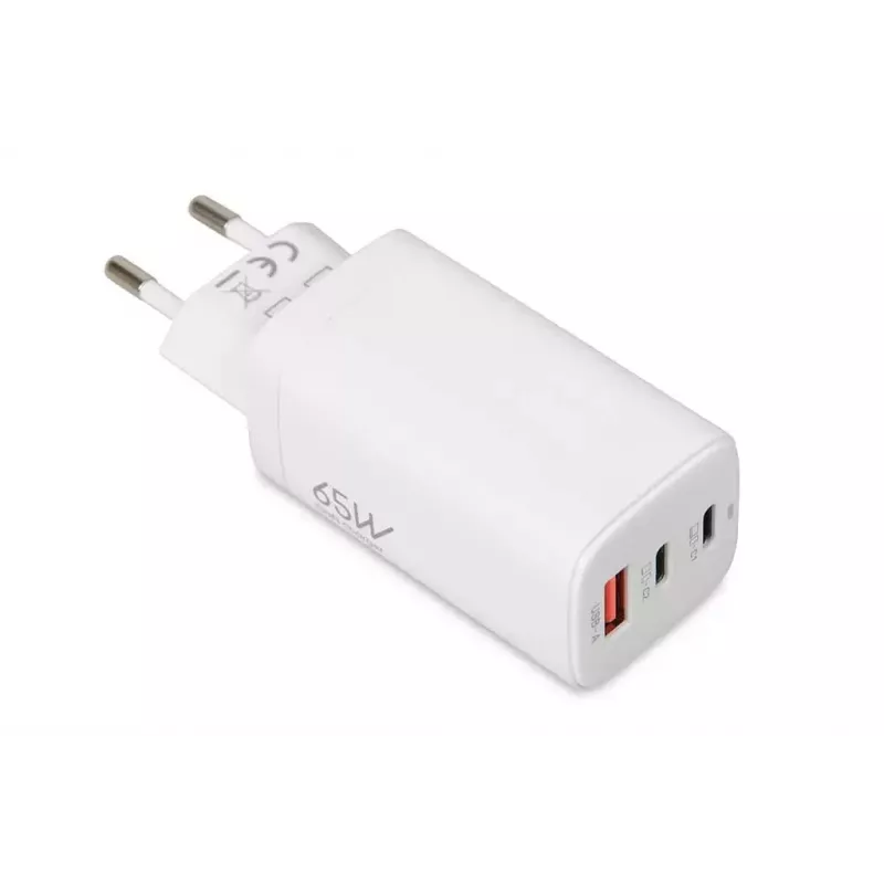 IBOX mobiele oplader ILUC65W, 65W, 2x USB-C + 1x USB-A, wit, 1,5 m kabel