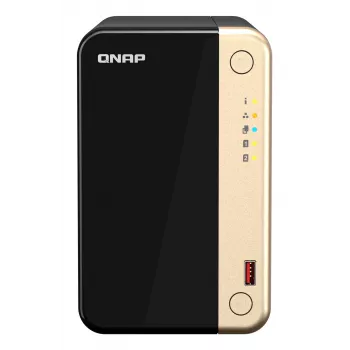 QNAP TS-264 NAS tower Intel® Celeron® N5095 8 GB 0 TB QNAP QTS zwart, goud