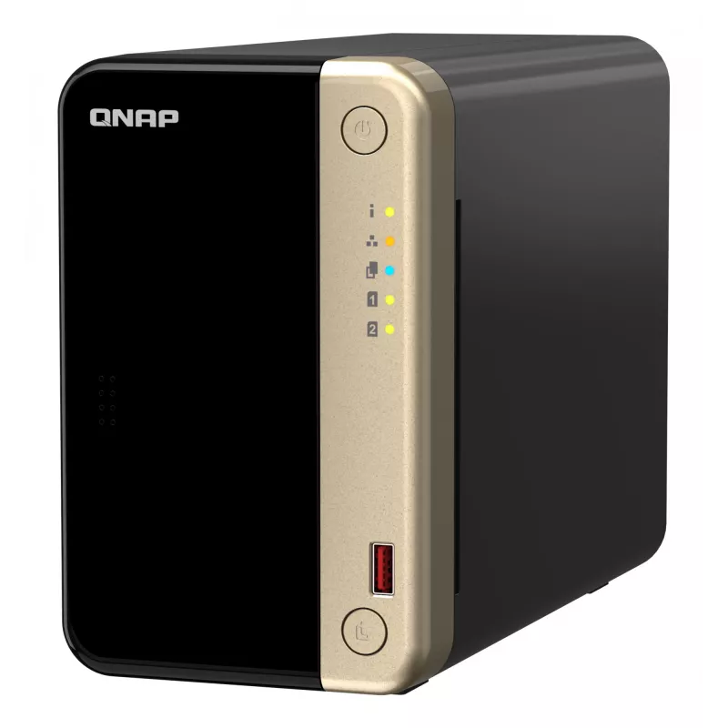 QNAP TS-264 NAS tower Intel® Celeron® N5095 8 GB 0 TB QNAP QTS zwart, goud