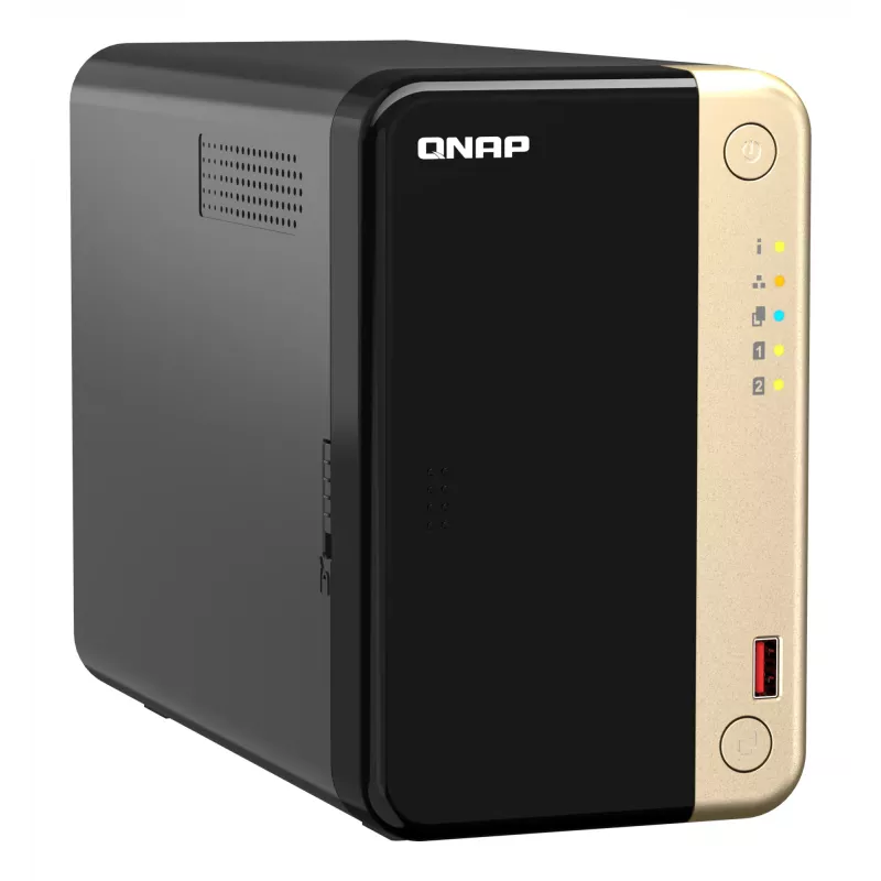 QNAP TS-264 NAS tower Intel® Celeron® N5095 8 GB 0 TB QNAP QTS zwart, goud