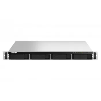 QNAP TS-464U NAS rack (1U) Intel® Celeron® N5095 8 GB DDR4 0 TB QNAP Turbo System aluminium, zwart