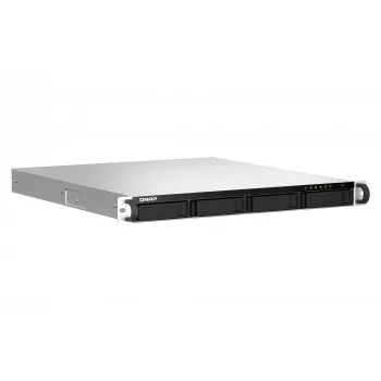 QNAP TS-464U NAS rack (1U) Intel® Celeron® N5095 8 GB DDR4 0 TB QNAP Turbo System aluminium, zwart