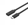 Unitek C14086BK-1M USB-C-verlengkabel (M/V), 10 Gbps, 4K, PD 100 W, 1 m, zwart
