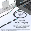 Unitek C14086BK-1.5M USB-C-verlengkabel (M/V), 10 Gbps, 4K, PD 100 W, 1,5 m, zwart