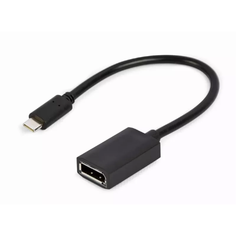 GEMBIRD USB Type-C-naar-DisplayPort-adapterkabel, 4K, 15 cm, zwart