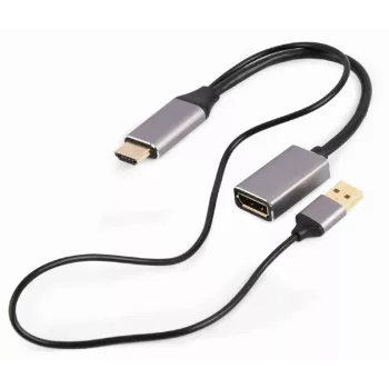 GEMBIRD Actieve 4K HDMI-stekker naar DisplayPort-bus adapter, zwart