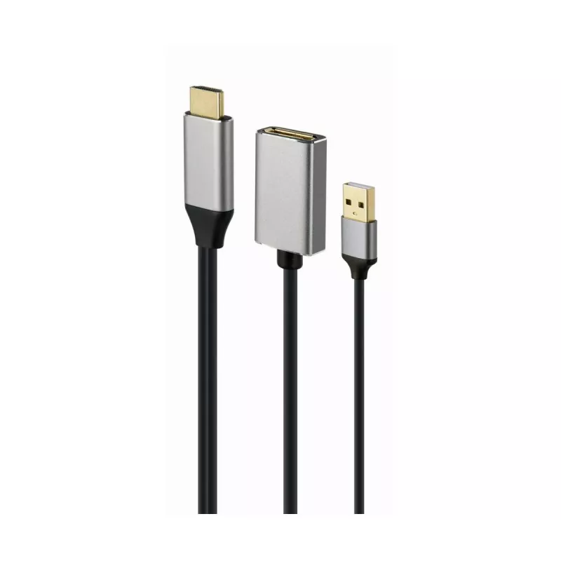 GEMBIRD Actieve 4K HDMI-stekker naar DisplayPort-bus adapter, zwart