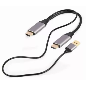 GEMBIRD Actieve 4K HDMI-stekker naar DisplayPort-stekker adapterkabel, 2 m – zwart
