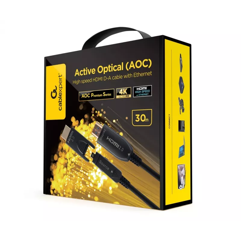 GEMBIRD AOC High-Speed-HDMI-D-A-kabel met Ethernet “AOC Premium Series”, 30 m