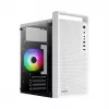 PC-behuizing AEROCOOL PGS CS-109-G-WT-v1 mini tower SPCC wit — microATX, tot 26 cm GPU, FRGB, mesh-front