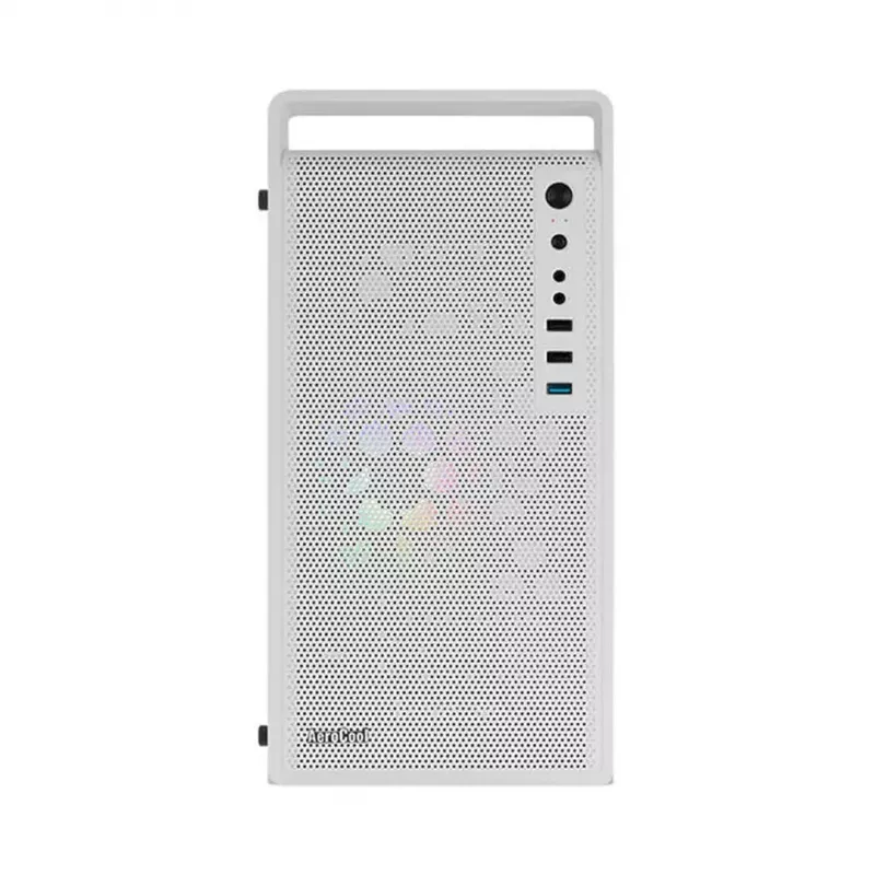 PC-behuizing AEROCOOL PGS CS-109-G-WT-v1 mini tower SPCC wit — microATX, tot 26 cm GPU, FRGB, mesh-front