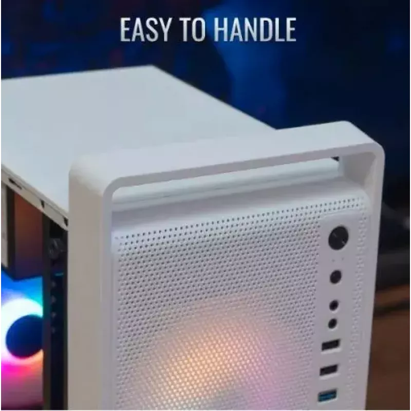 PC-behuizing AEROCOOL PGS CS-109-G-WT-v1 mini tower SPCC wit — microATX, tot 26 cm GPU, FRGB, mesh-front